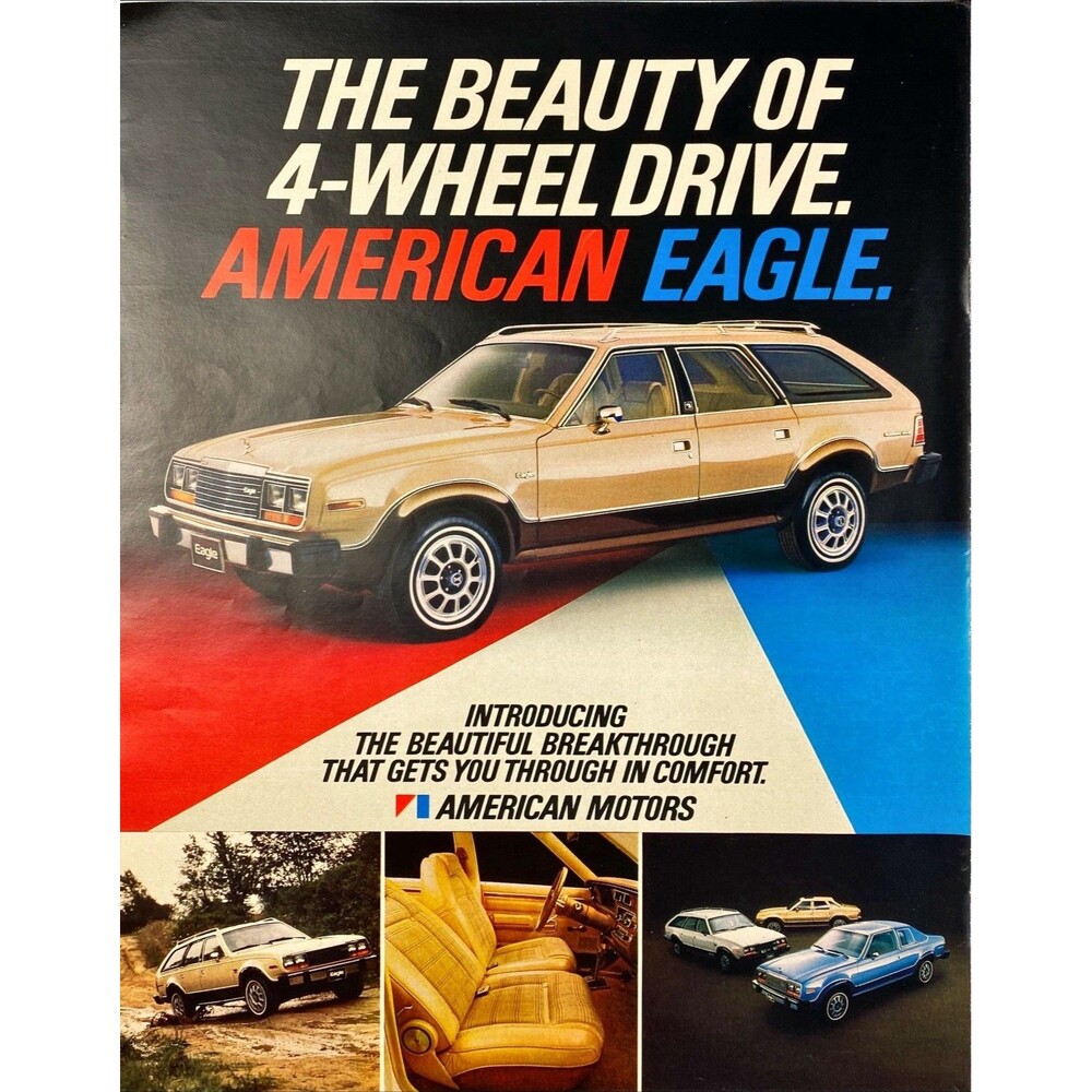 American Motors Eagle Wagon "The Beauty of 4-Wheel Drive" Vintage Print Ad 1979